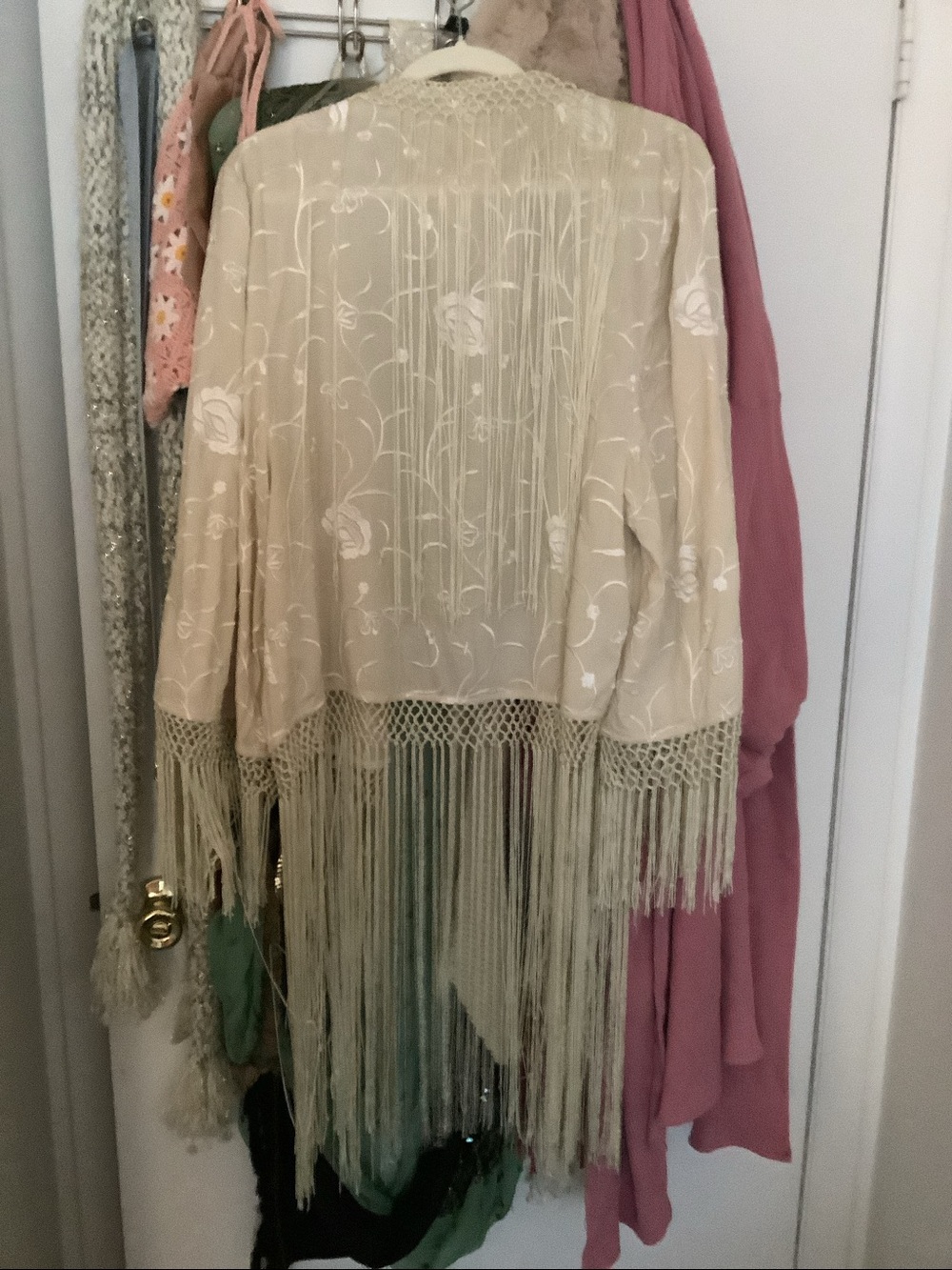 Free People Ivory Embroidered Fringe Kimono white and ivory - Picture 9 of 9